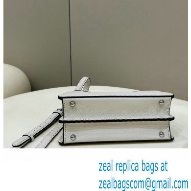 Fendi Peekaboo ISeeU Small Bag White Selleria with topstitches 2024