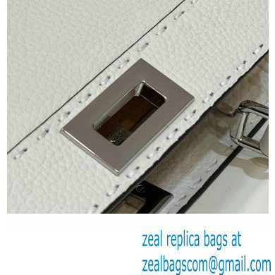 Fendi Peekaboo ISeeU Small Bag White Selleria with topstitches 2024