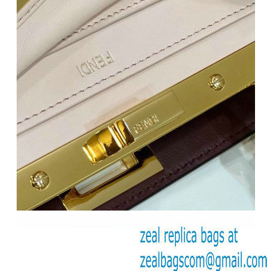 Fendi Peekaboo ISeeU Small Bag in nappa Leather Beige 2024