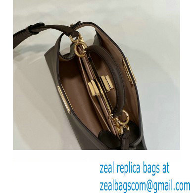 Fendi Peekaboo ISeeU Small Bag in nappa Leather Coffee 2024