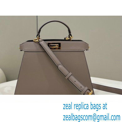 Fendi Peekaboo ISeeU Small Bag in nappa Leather Dove Gray 2024