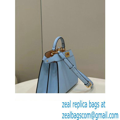 Fendi Peekaboo ISeeU Small Bag in nappa Leather Light Blue 2024
