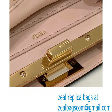 Fendi Peekaboo ISeeU Small Bag in nappa Leather Light Blue 2024
