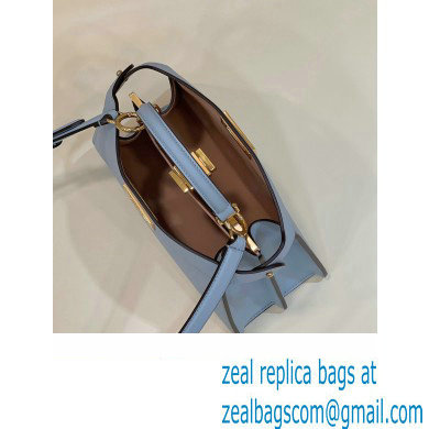 Fendi Peekaboo ISeeU Small Bag in nappa Leather Light Blue 2024