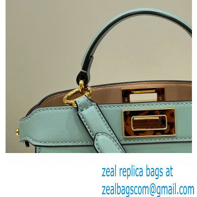 Fendi Peekaboo ISeeU Small Bag in nappa Leather Light Green 2024
