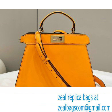 Fendi Peekaboo ISeeU Small Bag in nappa Leather Orange 2024