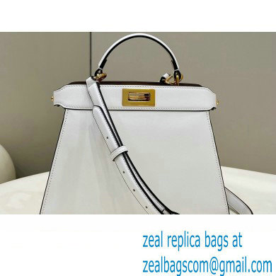 Fendi Peekaboo ISeeU Small Bag in nappa Leather White 2024