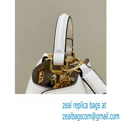 Fendi Peekaboo ISeeU Small Bag in nappa Leather White 2024