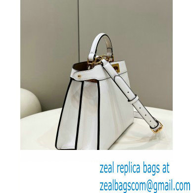 Fendi Peekaboo ISeeU Small Bag in nappa Leather White 2024