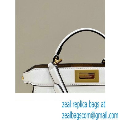 Fendi Peekaboo ISeeU Small Bag in nappa Leather White 2024
