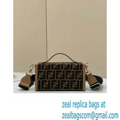 Fendi Soft Trunk Baguette Bag FF jacquard fabric Brown 2024