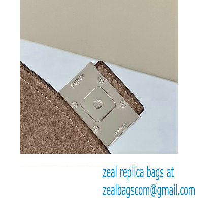 Fendi Soft Trunk Baguette Bag FF jacquard fabric Brown 2024