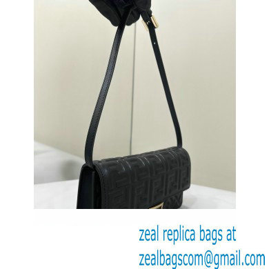 Fendi Wallet On Chain Baguette Bag in Black nappa leather 2024