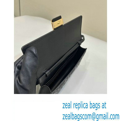 Fendi Wallet On Chain Baguette Bag in Black nappa leather 2024