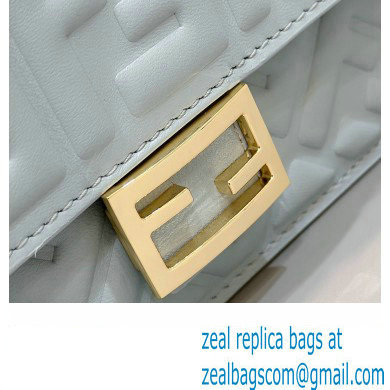 Fendi Wallet On Chain Baguette Bag in Light blue nappa leather 2024
