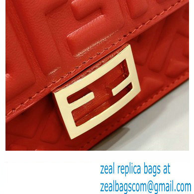 Fendi Wallet On Chain Baguette Bag in Red nappa leather 2024