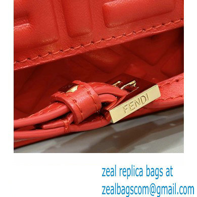 Fendi Wallet On Chain Baguette Bag in Red nappa leather 2024