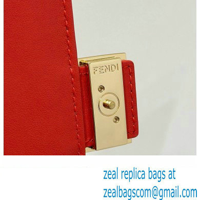 Fendi Wallet On Chain Baguette Bag in Red nappa leather 2024