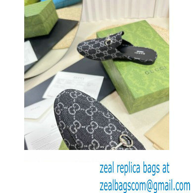 Gucci Black and grey GG denim Princetown slipper 771592 2024