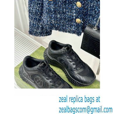 Gucci Ripple trainer Women/Men Sneakers in leather Black 2024