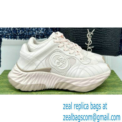 Gucci Ripple trainer Women/Men Sneakers in leather Pale Pink 2024