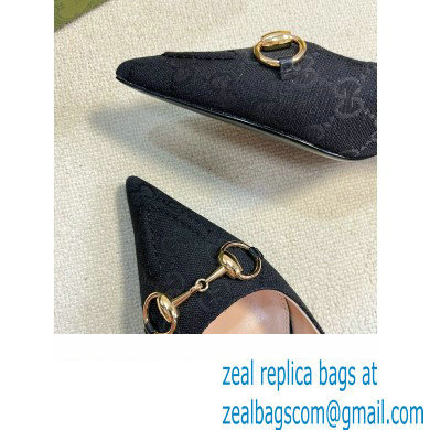 Gucci Women's GG canvas slingback pump 782407 black 2024