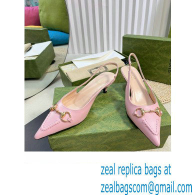 Gucci Women's Horsebit slingback pump 782407 pink 2024