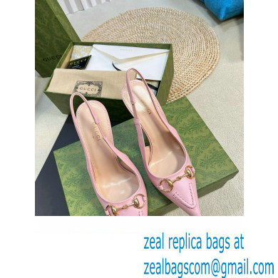 Gucci Women's Horsebit slingback pump 782408 pink 2024