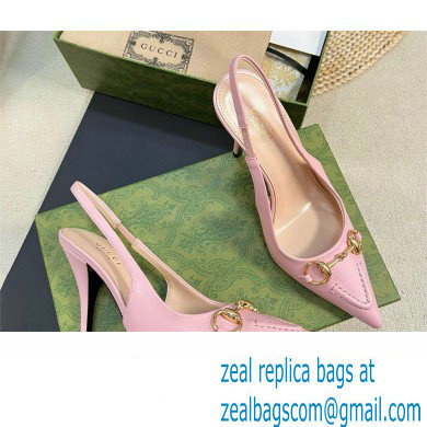 Gucci Women's Horsebit slingback pump 782408 pink 2024