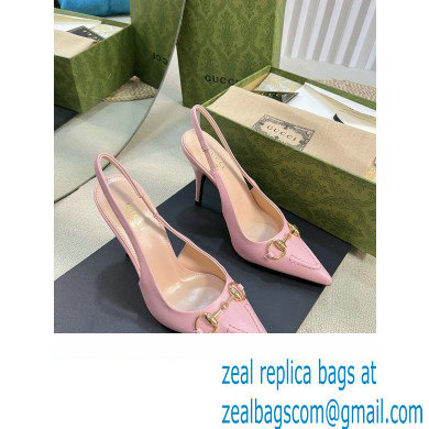 Gucci Women's Horsebit slingback pump 782408 pink 2024