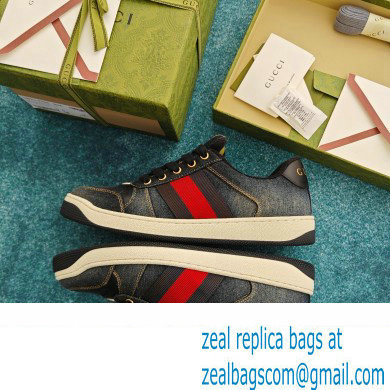Gucci black denim Screener sneaker SNEAKERS 771097 2024