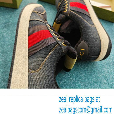 Gucci black denim Screener sneaker SNEAKERS 771097 2024