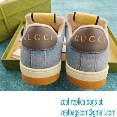 Gucci blue denim Screener sneaker SNEAKERS 771097 2024