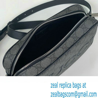 Gucci mini shoulder bag in black GG Supreme canvas 768391 2024
