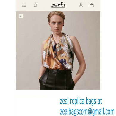 Hermes scarf 90x90cm in silk twill Top Quality 105 2024