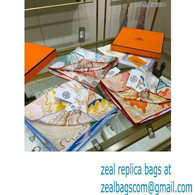 Hermes scarf 90x90cm in silk twill Top Quality 119 2024