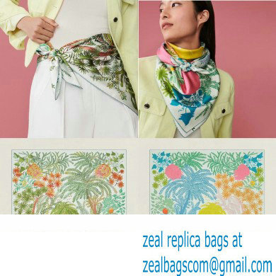 Hermes scarf 90x90cm in silk twill Top Quality 122 2024