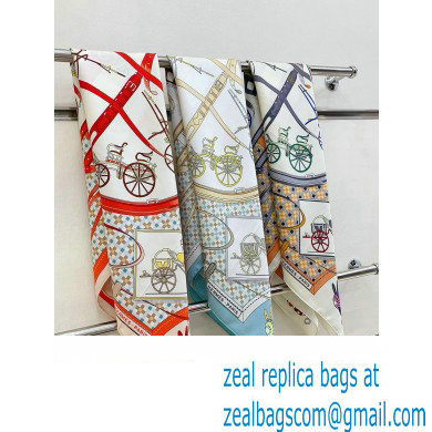 Hermes scarf 90x90cm in silk twill Top Quality 124 2024