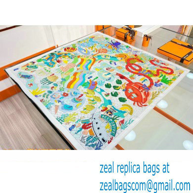 Hermes scarf 90x90cm in silk twill Top Quality 126 2024