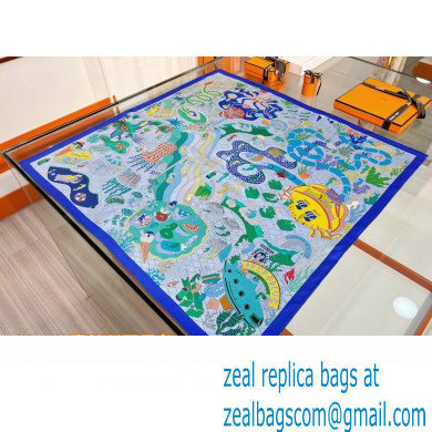 Hermes scarf 90x90cm in silk twill Top Quality 128 2024