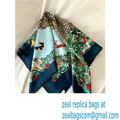 Hermes scarf 90x90cm in silk twill Top Quality 131 2024