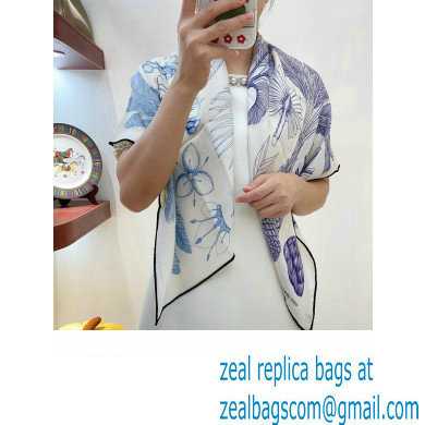 Hermes scarf 90x90cm in silk twill Top Quality 136 2024