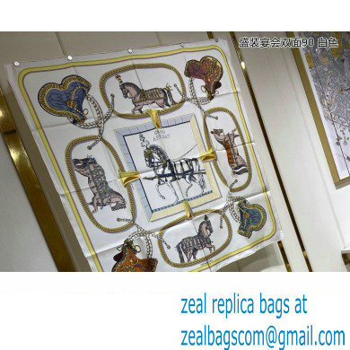 Hermes scarf 90x90cm in silk twill Top Quality 137 2024