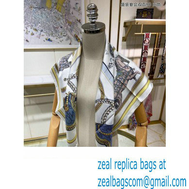 Hermes scarf 90x90cm in silk twill Top Quality 137 2024