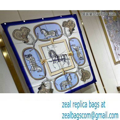 Hermes scarf 90x90cm in silk twill Top Quality 138 2024