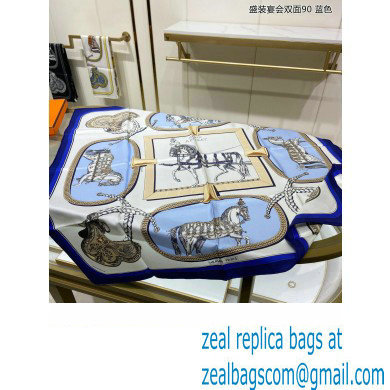 Hermes scarf 90x90cm in silk twill Top Quality 138 2024
