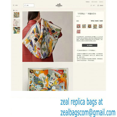 Hermes scarf 90x90cm in silk twill Top Quality 143 2024
