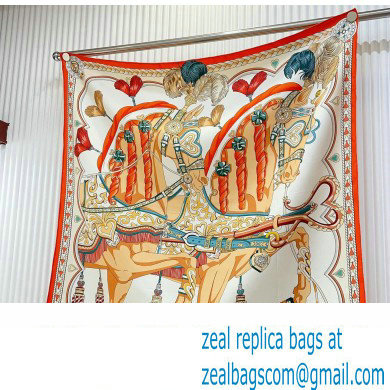 Hermes scarf 90x90cm in silk twill Top Quality 145 2024