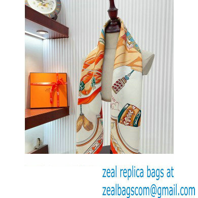 Hermes scarf 90x90cm in silk twill Top Quality 145 2024