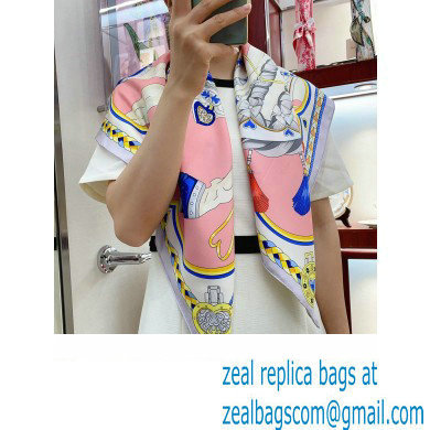 Hermes scarf 90x90cm in silk twill Top Quality 146 2024